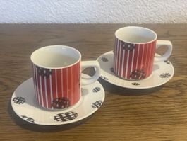 2 Tassen mit Untertassen Pfister Design Lela Scherrer
