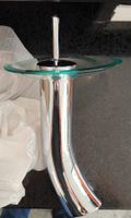 Wasserhahn verchromt mit Glas gross