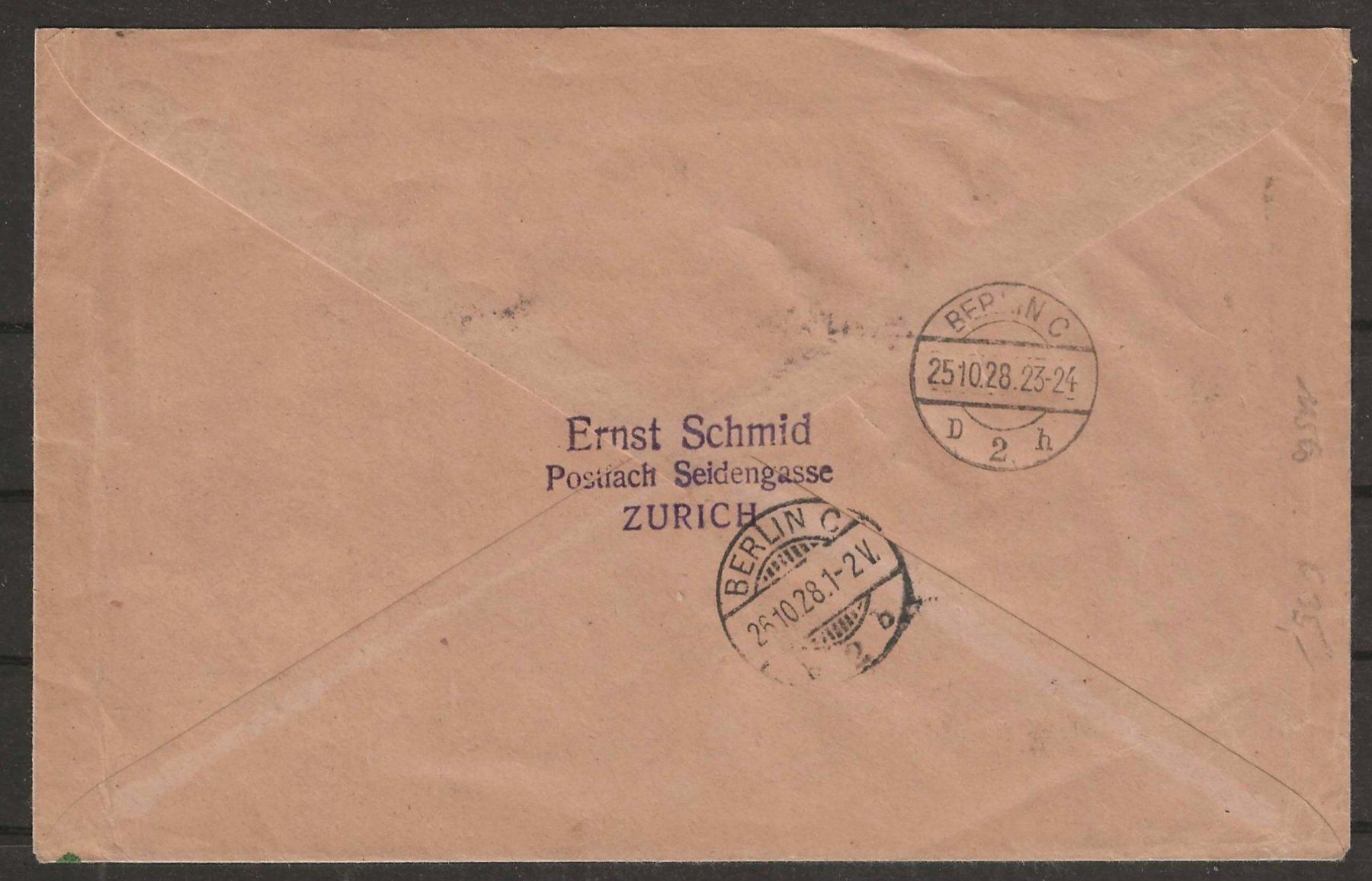 Tous les timbres: 1928 : Brief mit Flugpost - nach Berlin – D'occasion à Gümligen par Geniusbuy 1