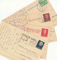 Briefkaart Niederlande 4 Stk 1942 - 1953