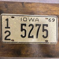 🇺🇸 1969 Vintage U.S. Autoschild - Iowa 5275