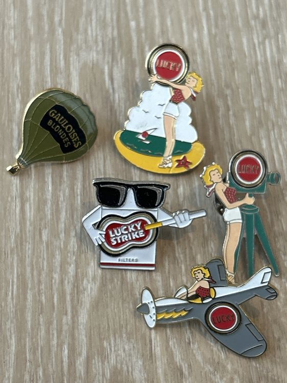Pin's Gauloises Blondes Vintage – Publicité Ail – Collection Entreprise