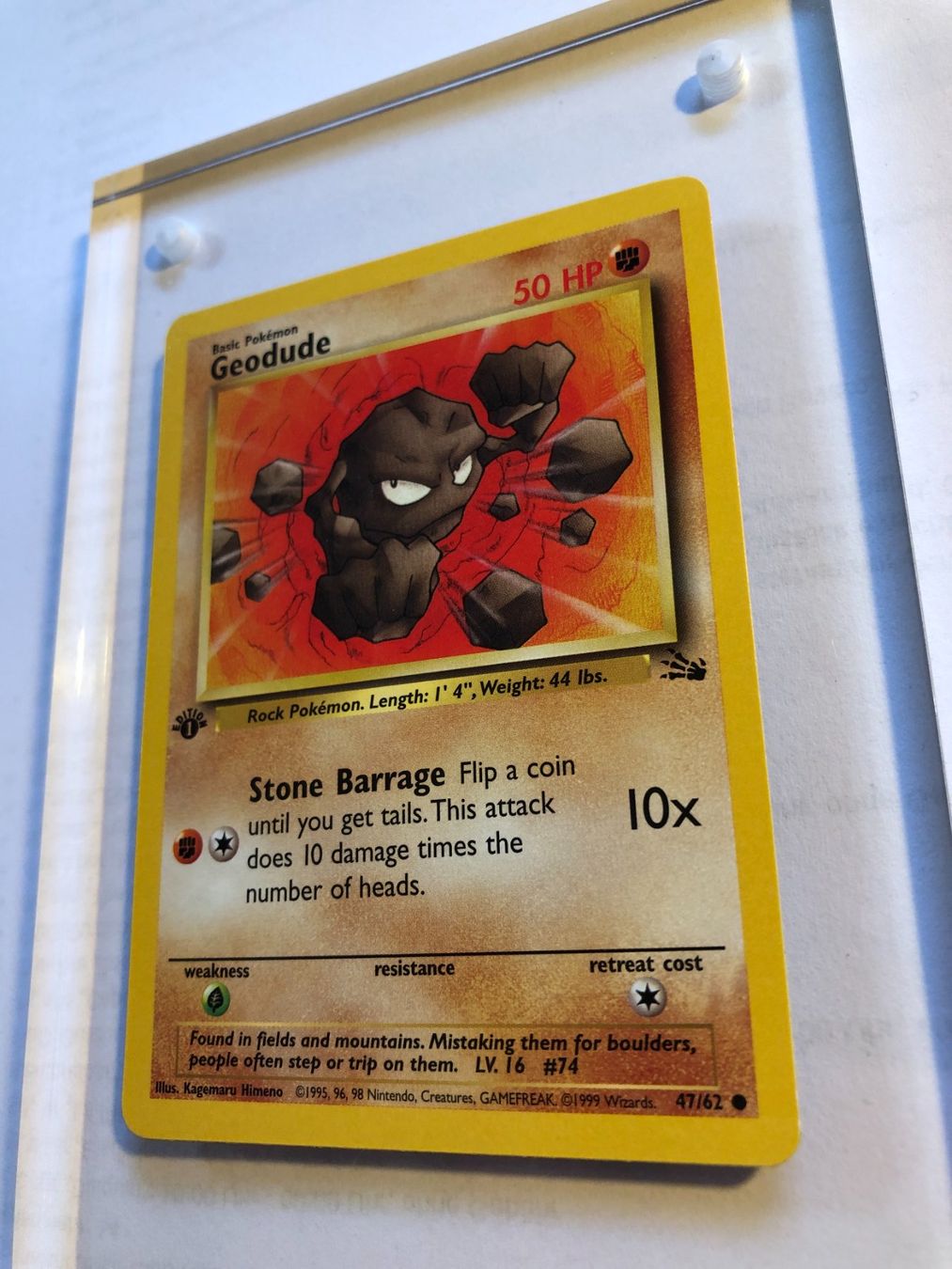 Cartes à collectionner: Geodude 1st Fossil - MINT - ab 1.- – D'occasion à Giubiasco par dan_pr8b 2
