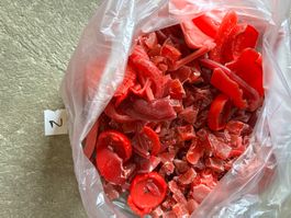 Kerzenwachs Reste rot über 2 Kg