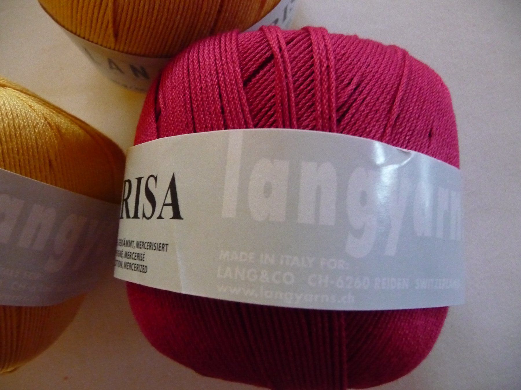 Lang Yarns Lana: 3 Knäuel Marisa Baumwolle neu – Nuovo (secondo la descrizione) da Kirchberg BE venduto da lavendel02 1