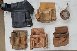 Werkzeugtaschen Set Leder und Textil 5 Stk. gebraucht