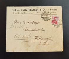 Couvert Sessler Biel 1913