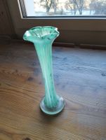 Vintage Glasvase, Blumenvase, Vase, Grün, Top Zustand!
