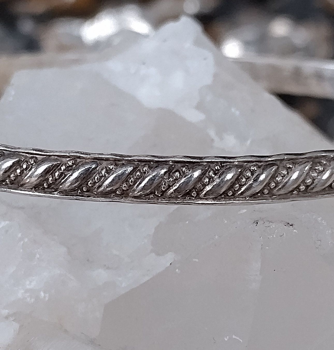 Bracciali & Braccialetti: ARMREIF GEMUSTERT IN 800 925 SILBER – Usato da Romanshorn venduto da Glitzer-Paradies 3