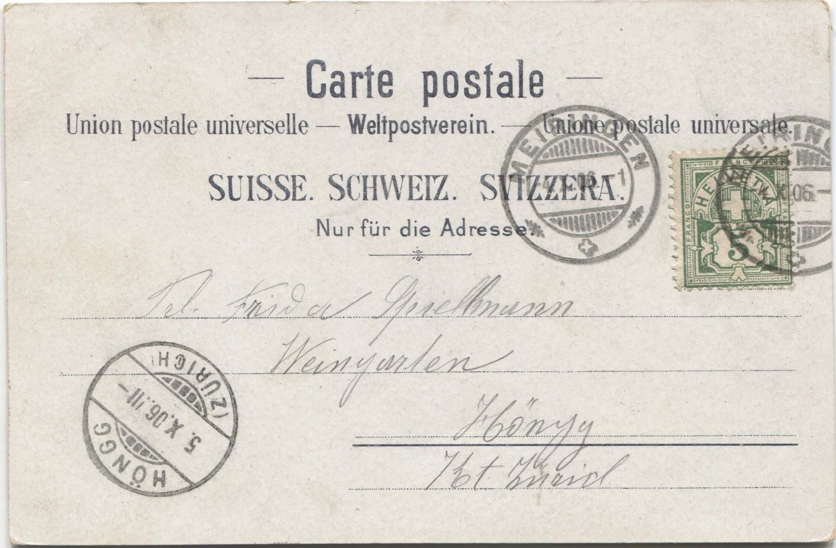 Cartoline postali: MEIRINGEN BE 1906 Postkutsche + Post – Usato da Rothrist venduto da Clanx 2