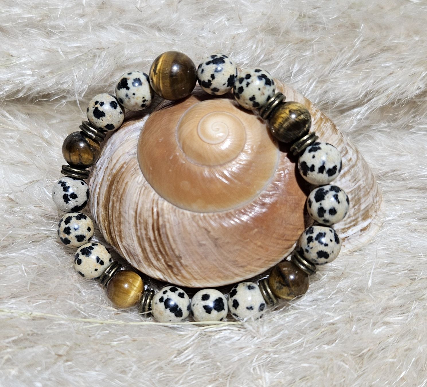 Bracciali & Braccialetti: Dalmatiner-Jaspis Armk. - Spendenaktion – Nuovo (secondo la descrizione) da Unterkulm venduto da Nachtigall 3