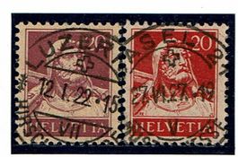 Tell 154+174 Vollstempel Luzern+Basel 21