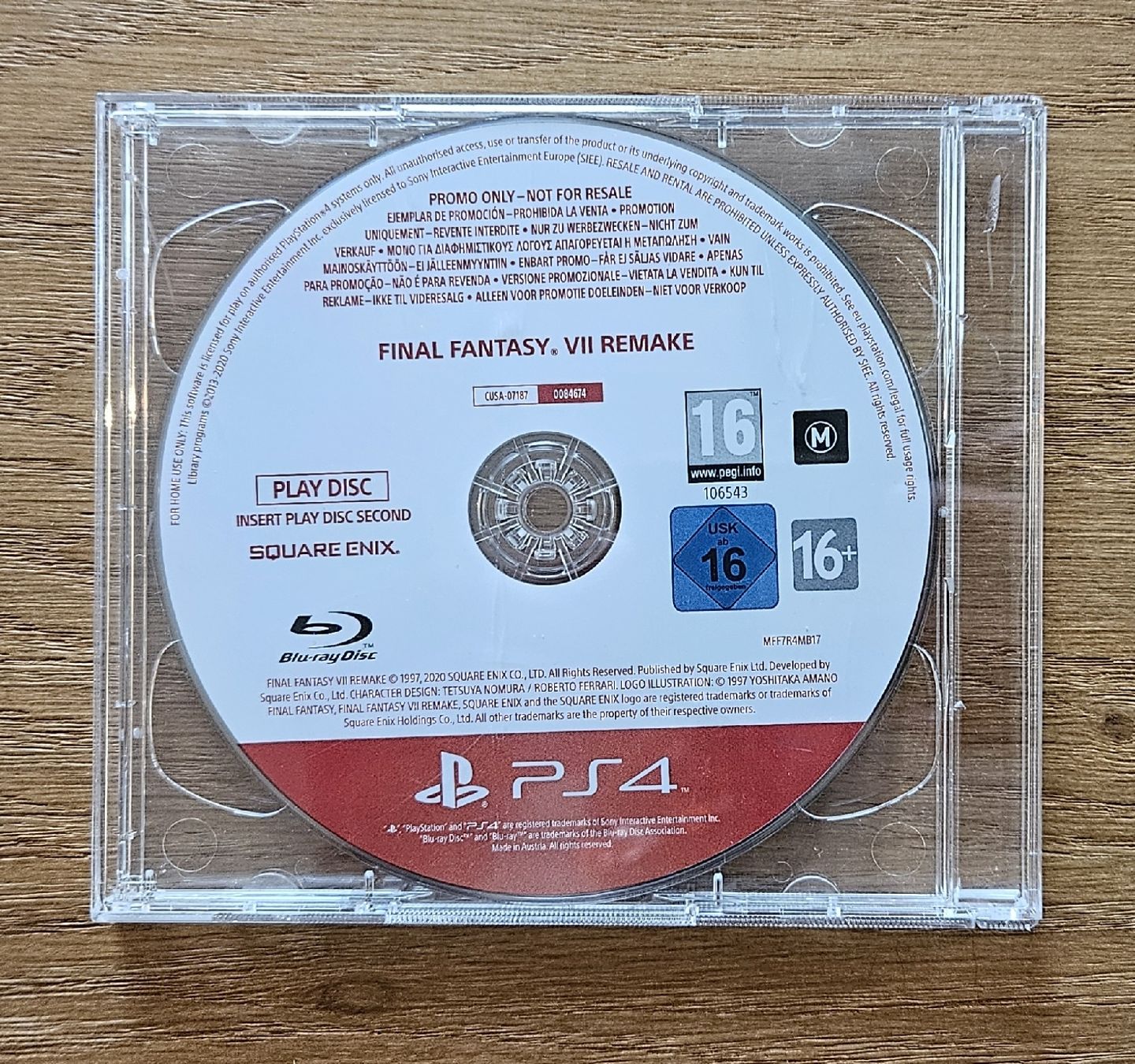 Sony Giochi: Final Fantasy 7 Remake - PS4 - Version PROMO - Rare – Usato da Delémont venduto da Max-VideoGames 1