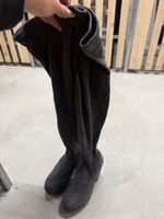 Overknees in grau samt im grösse 37