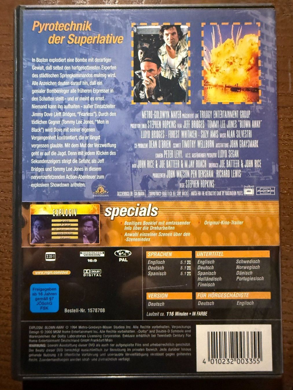 Tutti i DVDs: Explosiv - Blown Away – Usato da Zürich venduto da FilmFreunde 1