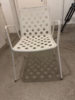 Stahlloch Sessel, Industrieller Design, 1960-1980, weiss