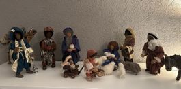 Handgefertigte Krippenfiguren, 13-teilig, neuwertig!