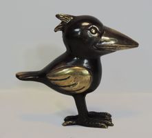 Rabe aus Bronze, Vogel Skulptur, Deko