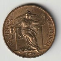 Portugal 1 Escudo 1924, Toperhaltung!