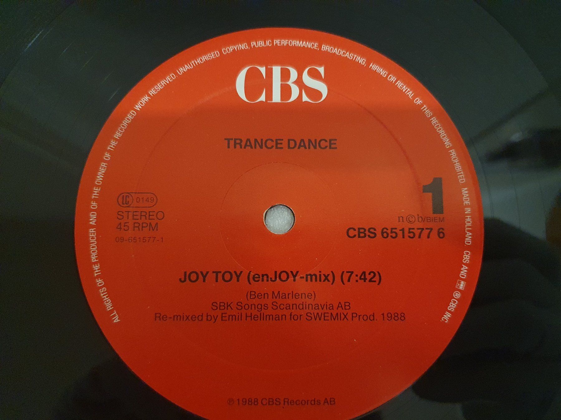 Dischi in vinile: Trance Dance – Joy Toy – Usato da Uster venduto da Vinyl-Leidenschaft 3