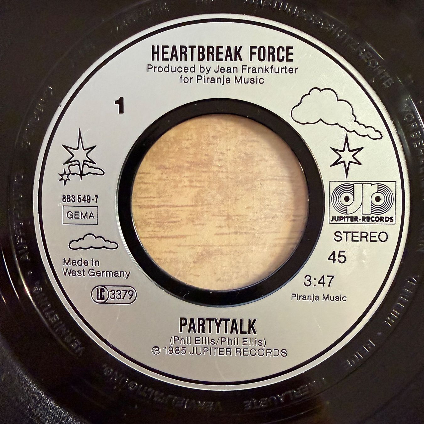 Vinyles: Heartbreak Force - Partytalk / 1. D-Press. 1985 - Very nice – D'occasion à Gais par soundcave57 2