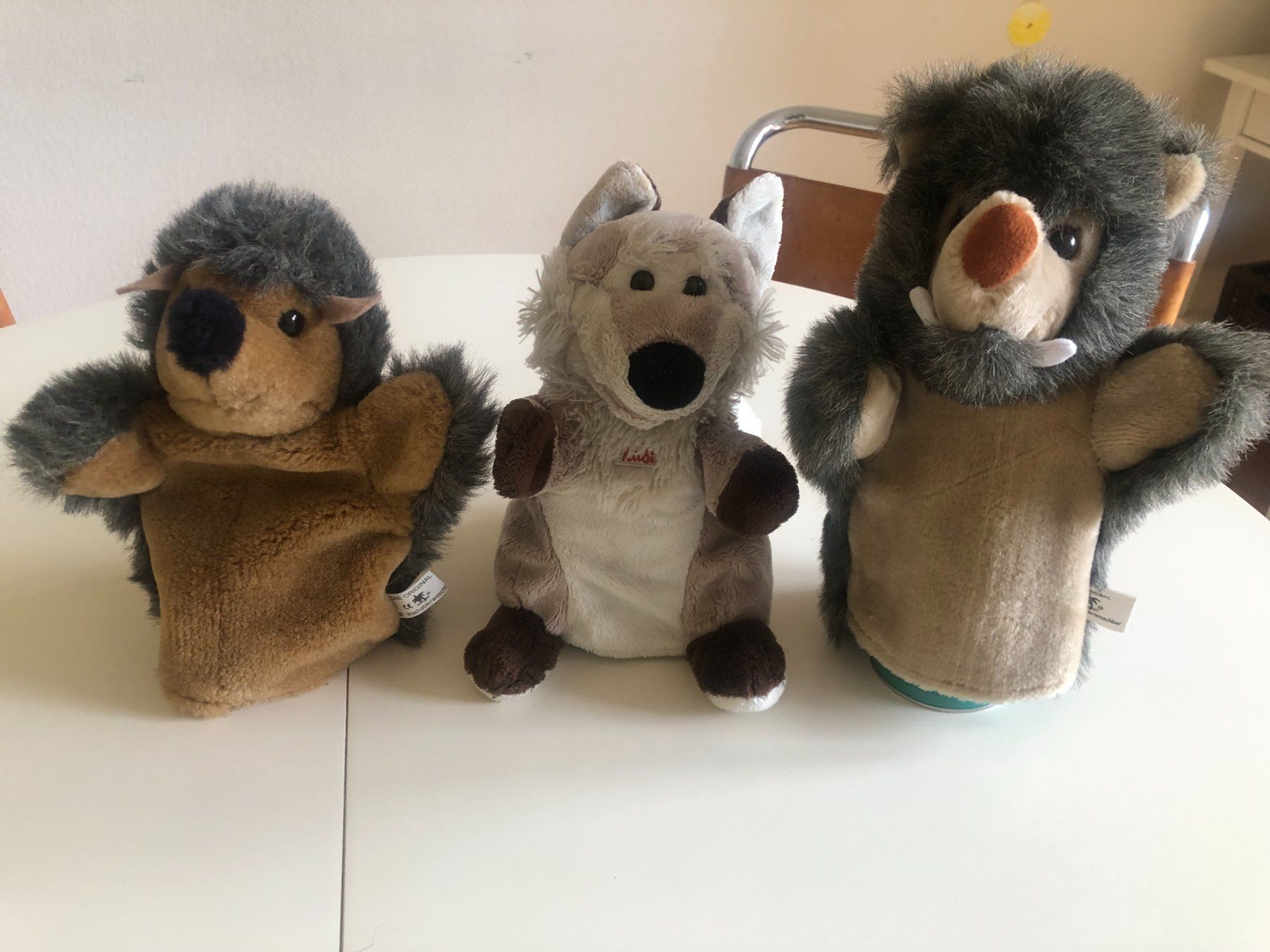 Giocattoli: Handpuppen Igel, Wolf und Wildschwein – Usato da Bassersdorf venduto da sammelfloh