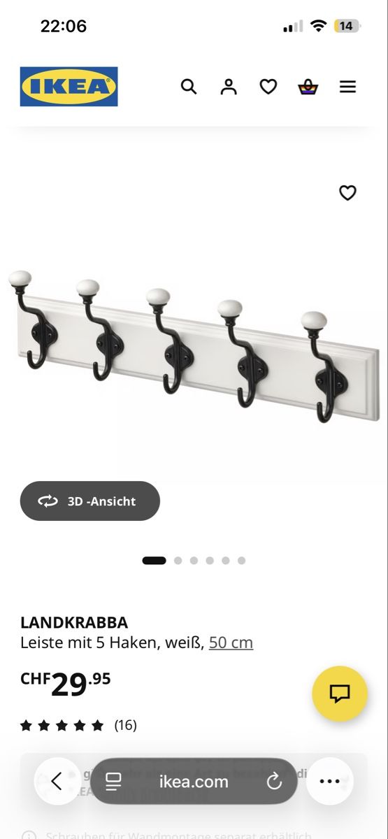 Ikea Guardaroba: Garderobe mit 5 Haken – Usato da Emmenbrücke venduto da iul_2pbl 2