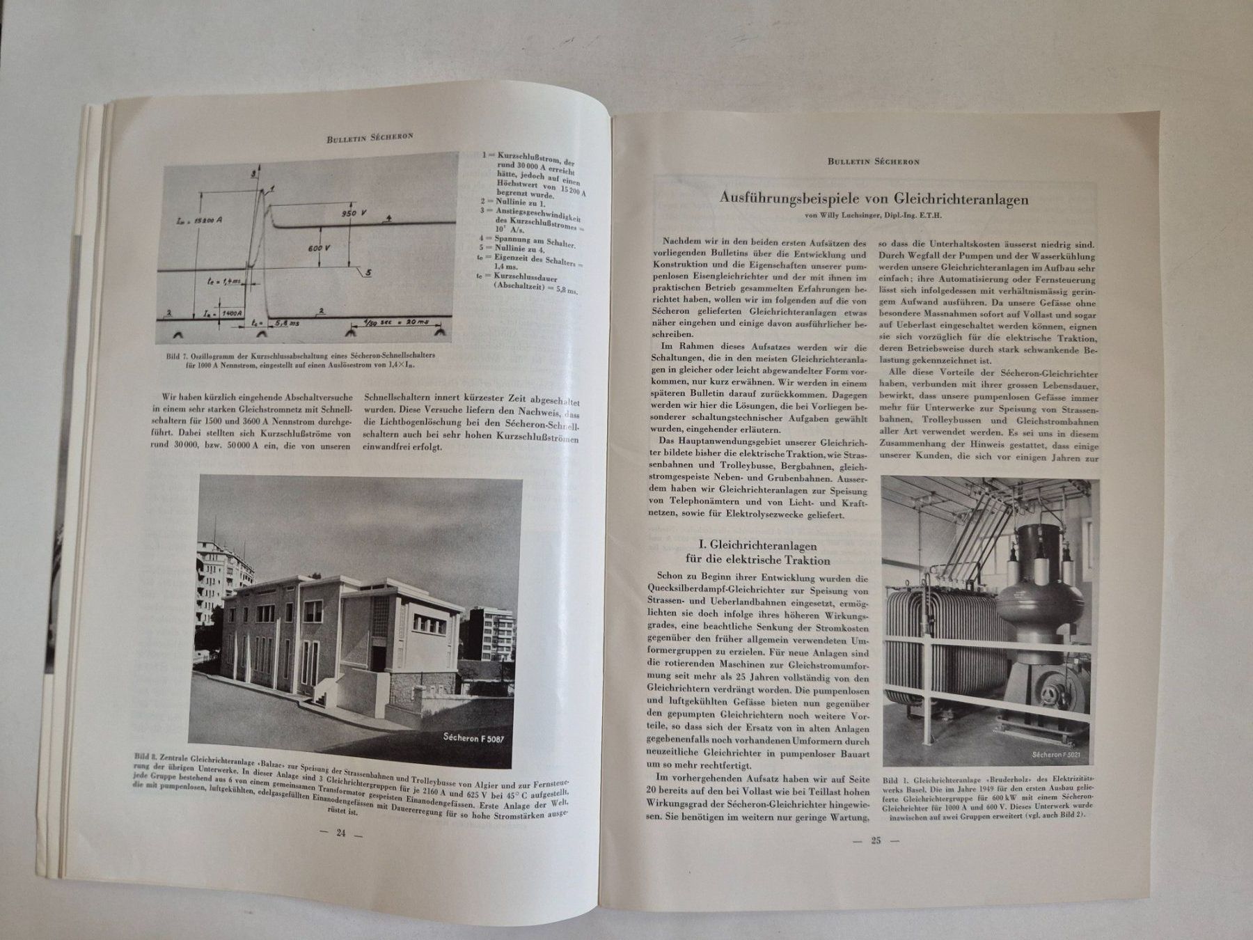 Zeitschriften & Magazine: Bulletin Sécheron Nr. 24D 1954 Technik – Gebraucht aus Langendorf von zvonu161 5