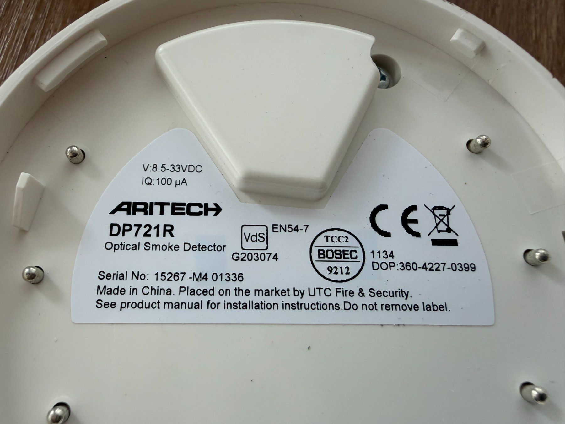 Sistemi d'allarme: Aritech DP721R optischer Rauchmelder Alarmanlage – Usato da Watt venduto da mete888 3