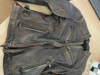 Lederjacke dunkelbraun Grösse 34 gebraucht, 3 x getragen