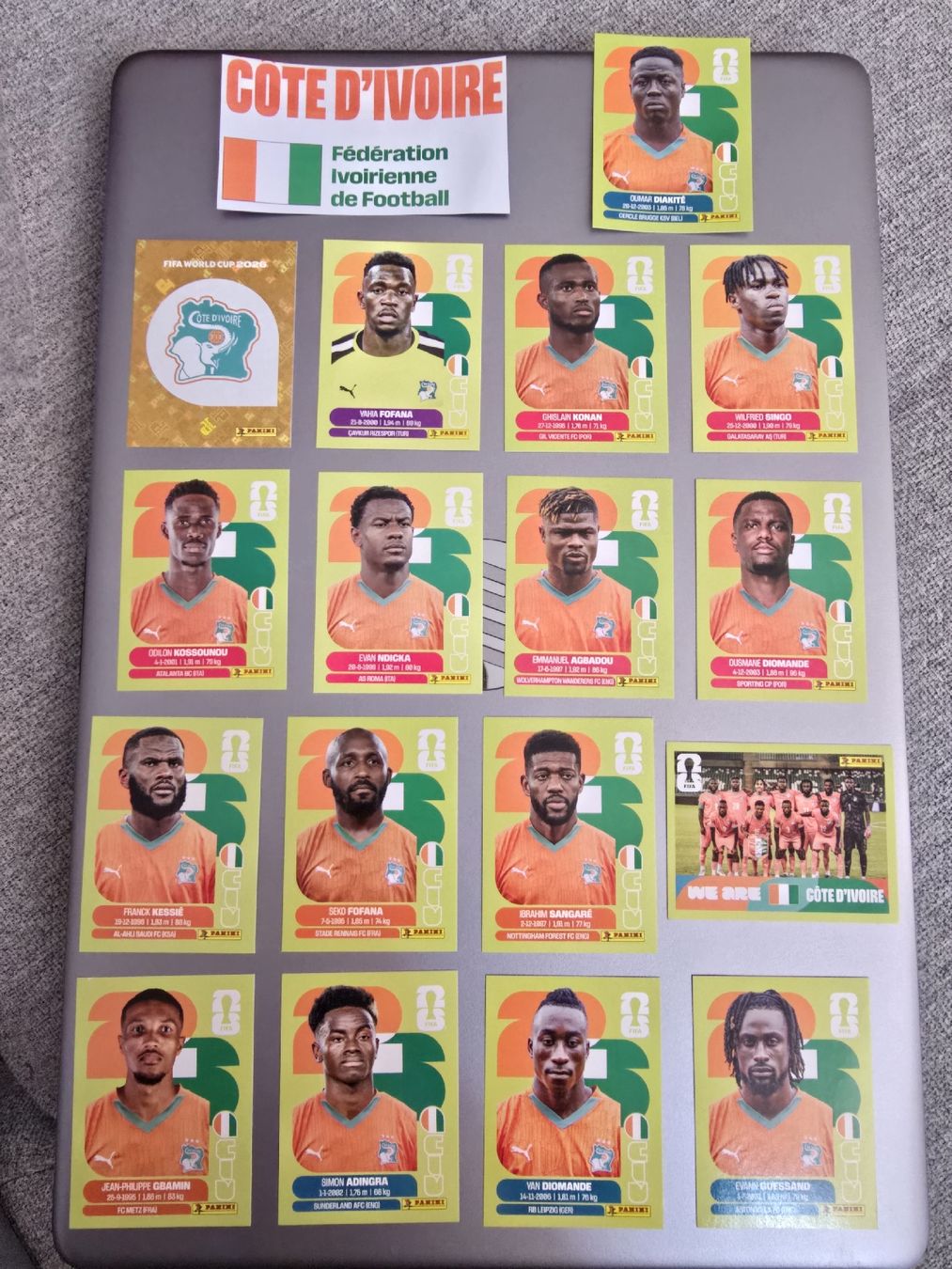Panini Cartes à collectionner: Elfenbeinküste Panini WM 2026 – Neuf (Voir description) à Zürich par TutNixCH