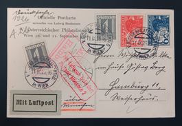 Österreich Luftpost Postkarte 1926