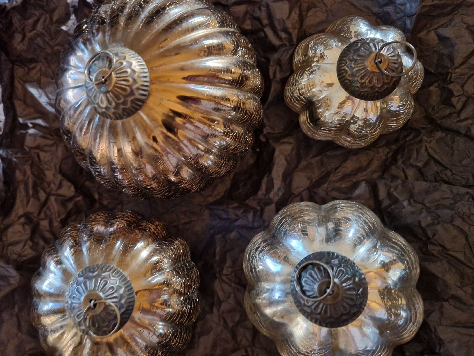 Globus Tutte le decorazioni: 4er Set Weihnachtskugeln, silber und gold, Vintage Glas – Usato da Oberengstringen venduto da Sheera7 1