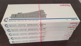 MÄRKLIN: 5 X WEICHE LINKS C-GLEIS 24611 NEUWERTIG/OVP