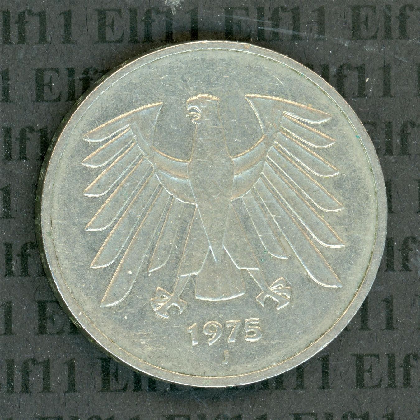 Tutti le monete: DEM___5.00 1975J -vz 5 Deutsche Mark – Usato da Widnau venduto da Elf11
