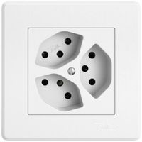 UP Steckdose EDIZIO.liv SNAPFIX® 3×T13 weiss, Feller