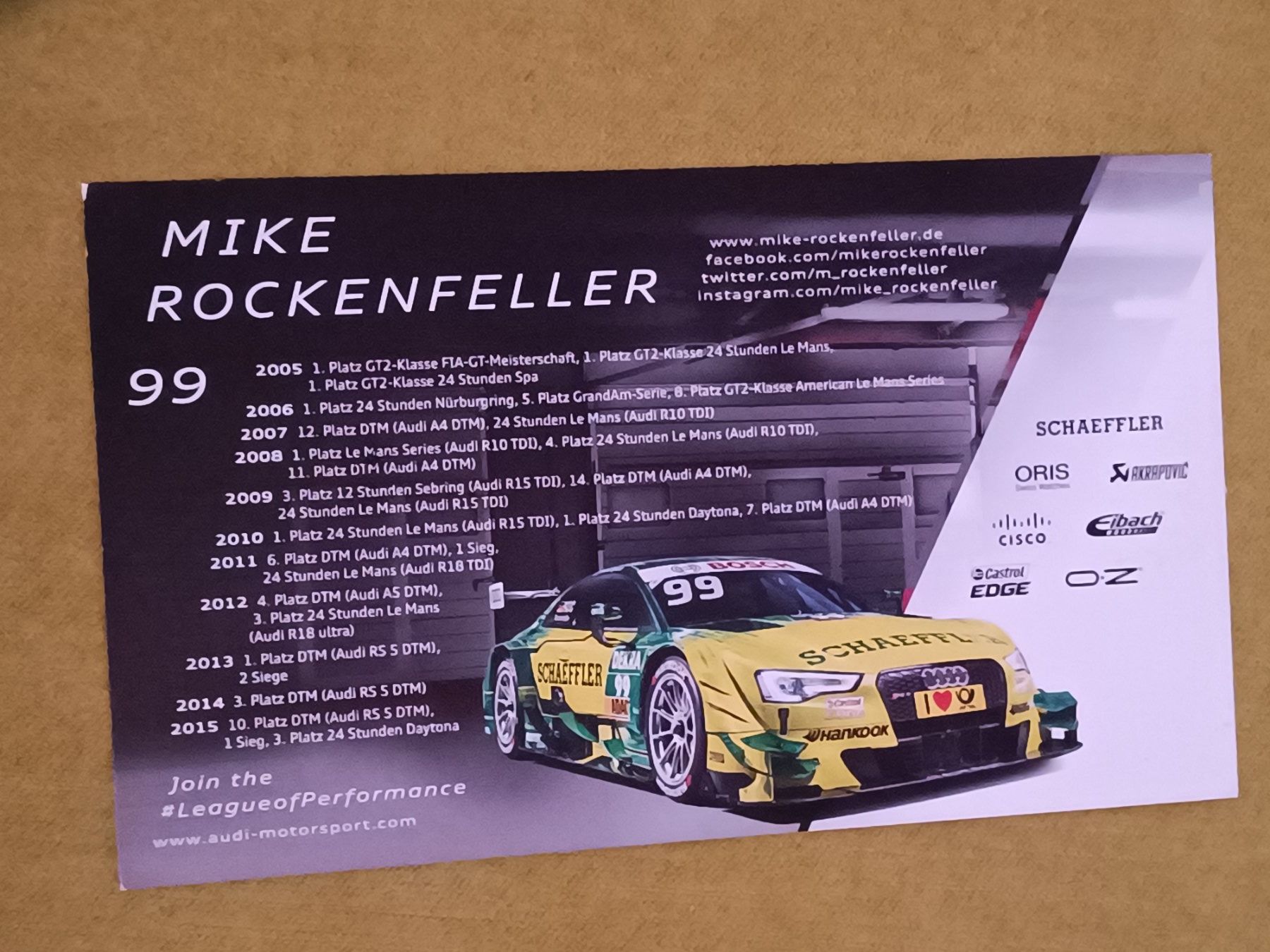 Autografi: Mike Rockenfeller - handsigniert – Usato da Menziken venduto da Autogramme 1