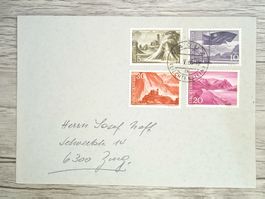 TR80 Enveloppe + Timbre Liechtenstein 1965