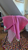 100% wool pink blanket 130x130