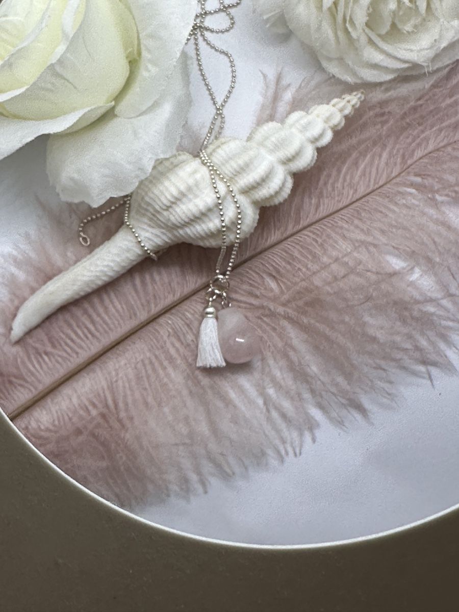 Anhänger: Rosenquarzanhänger mit Quaste – Neu und originalverpackt aus Niederglatt ZH von Silberschmuck-design 1
