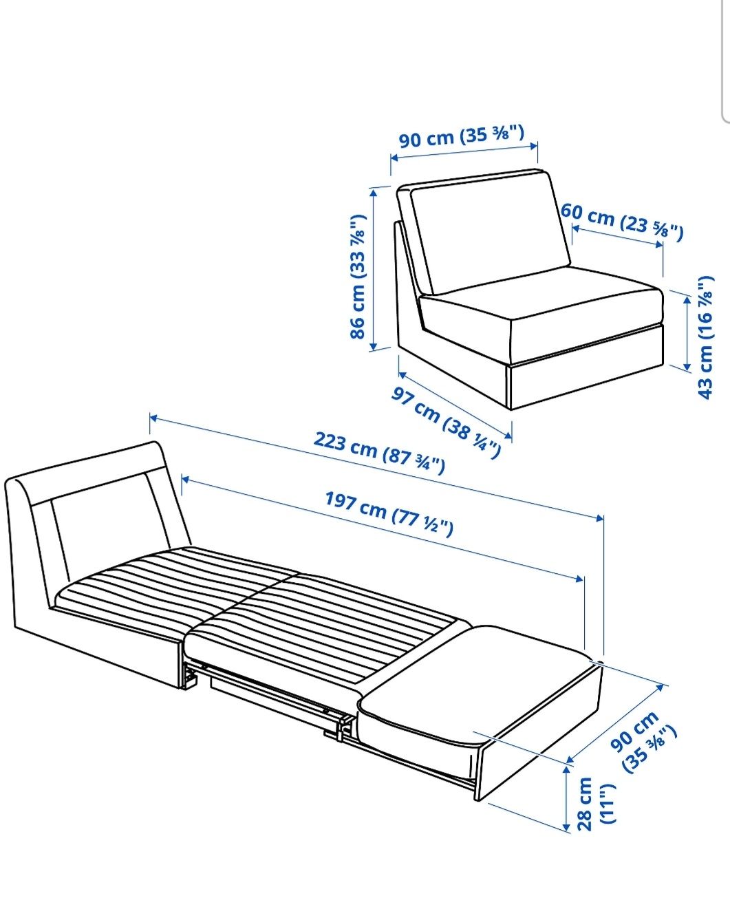 Ikea Fauteuils: KIVIK Schlafsessel – D'occasion à Thayngen par S.Cvijet 3