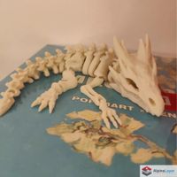 Articulated Skeleton Dragon 3D Printed Figure