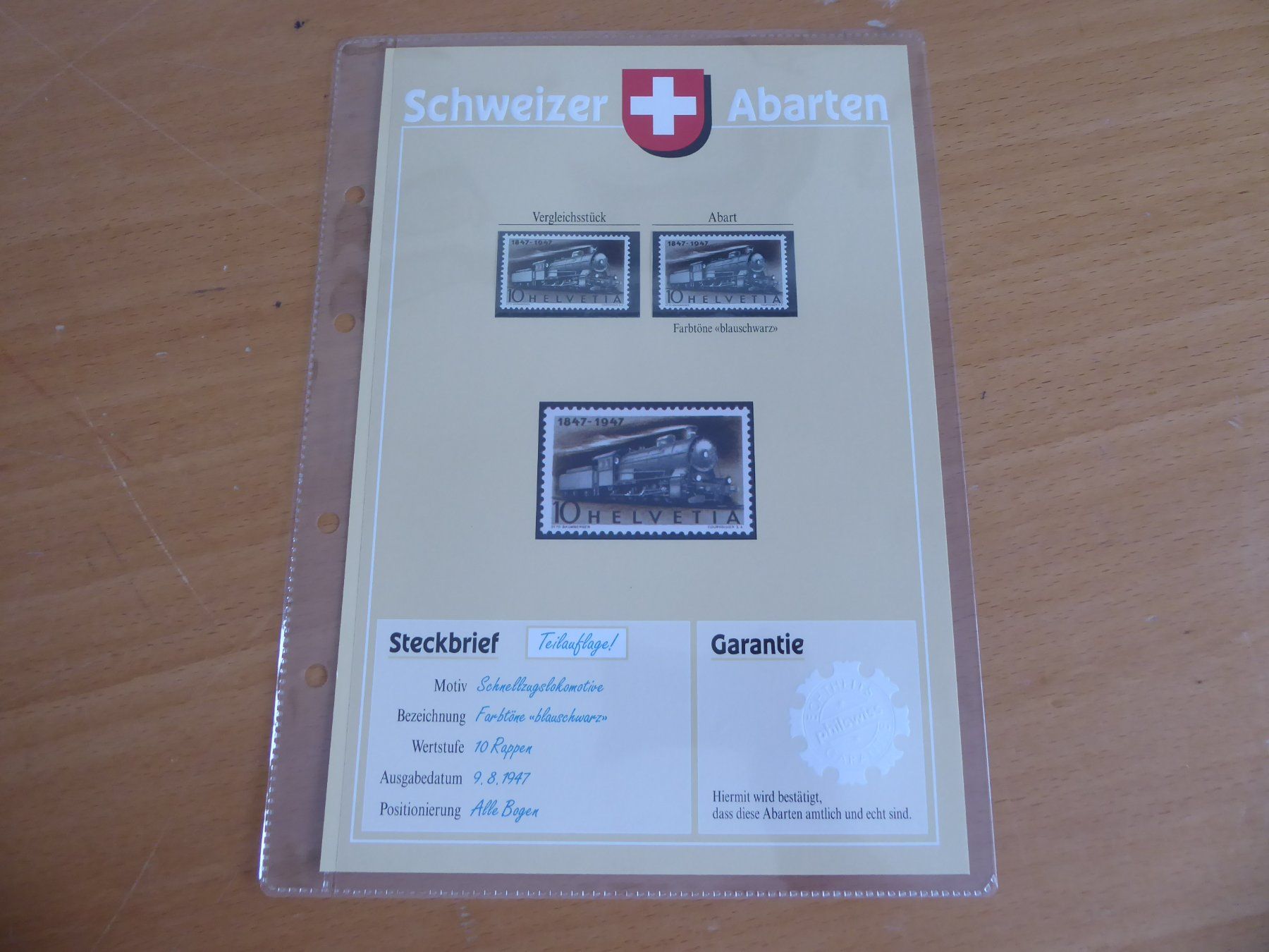 Alle Briefmarken: § SCHWEIZER ABARTEN    Blauschwarz – Gebraucht aus Rothrist von swisstools