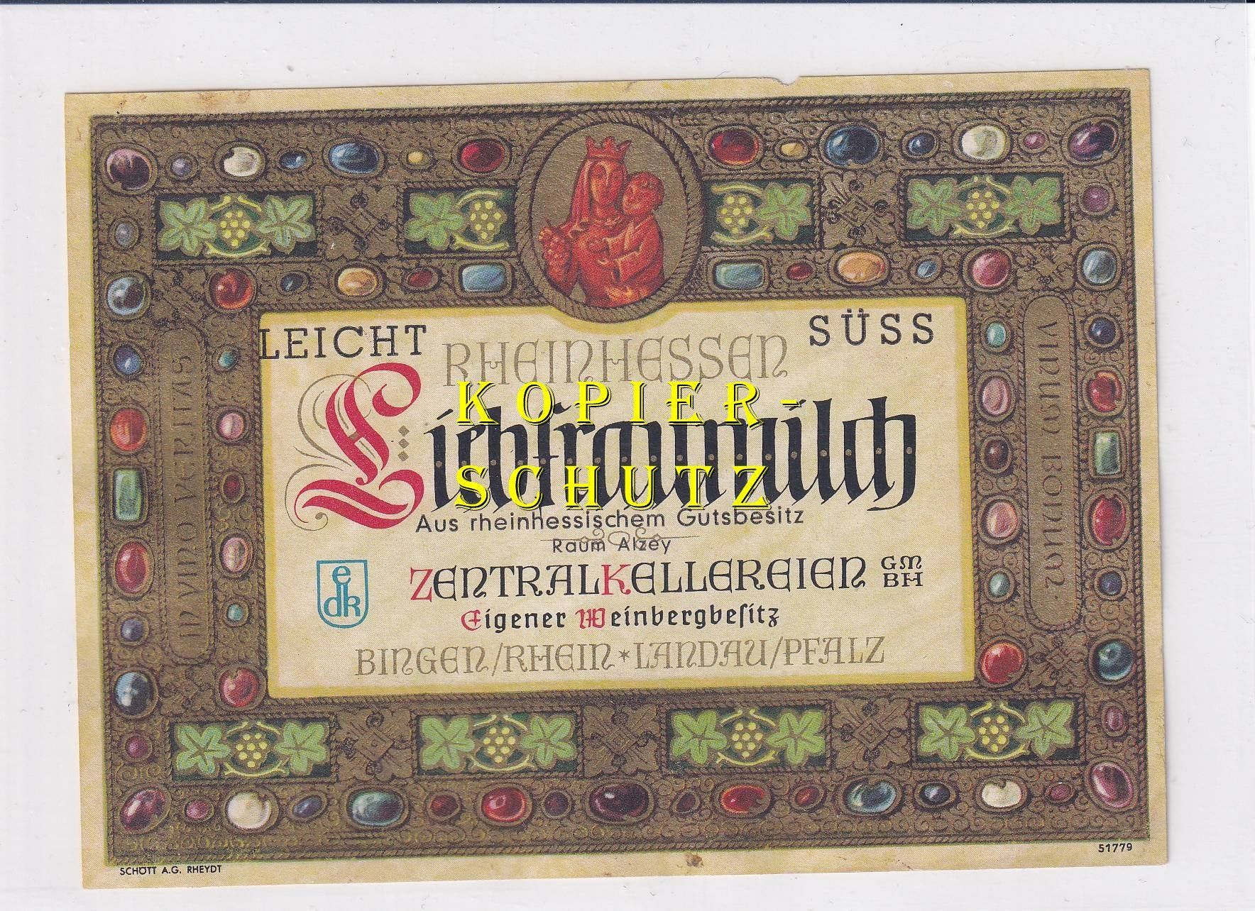 Papier: Etikette - Liebfraumilch /bd – D'occasion à Hombrechtikon par Rudolf07