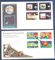 1991 - 94 Guernsey (GB ) FDC Entdeckungen - Weltraumfahrt
