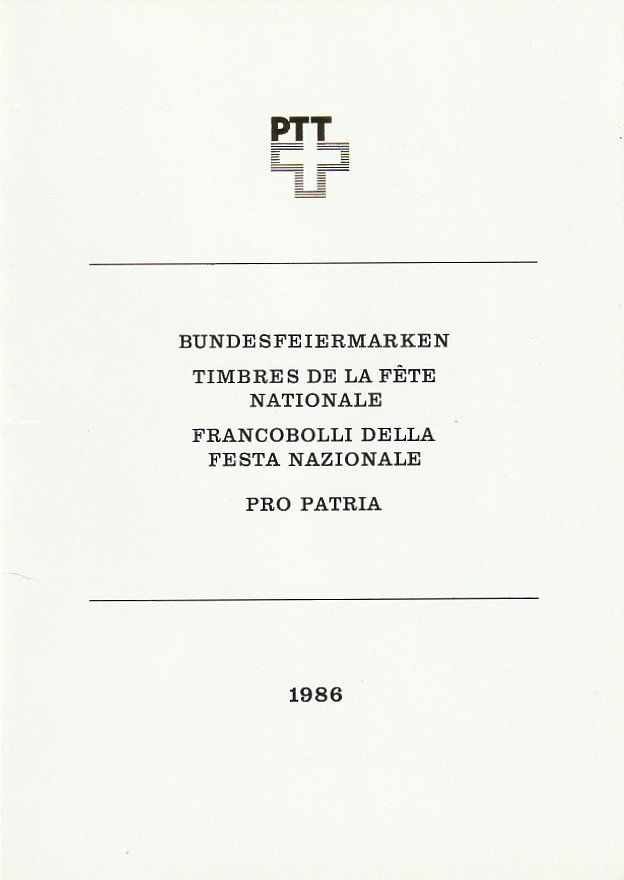 Tutti i francobolli: Pro Patria 1986, Sonderdruck – Usato da Aarburg venduto da Aare10 1