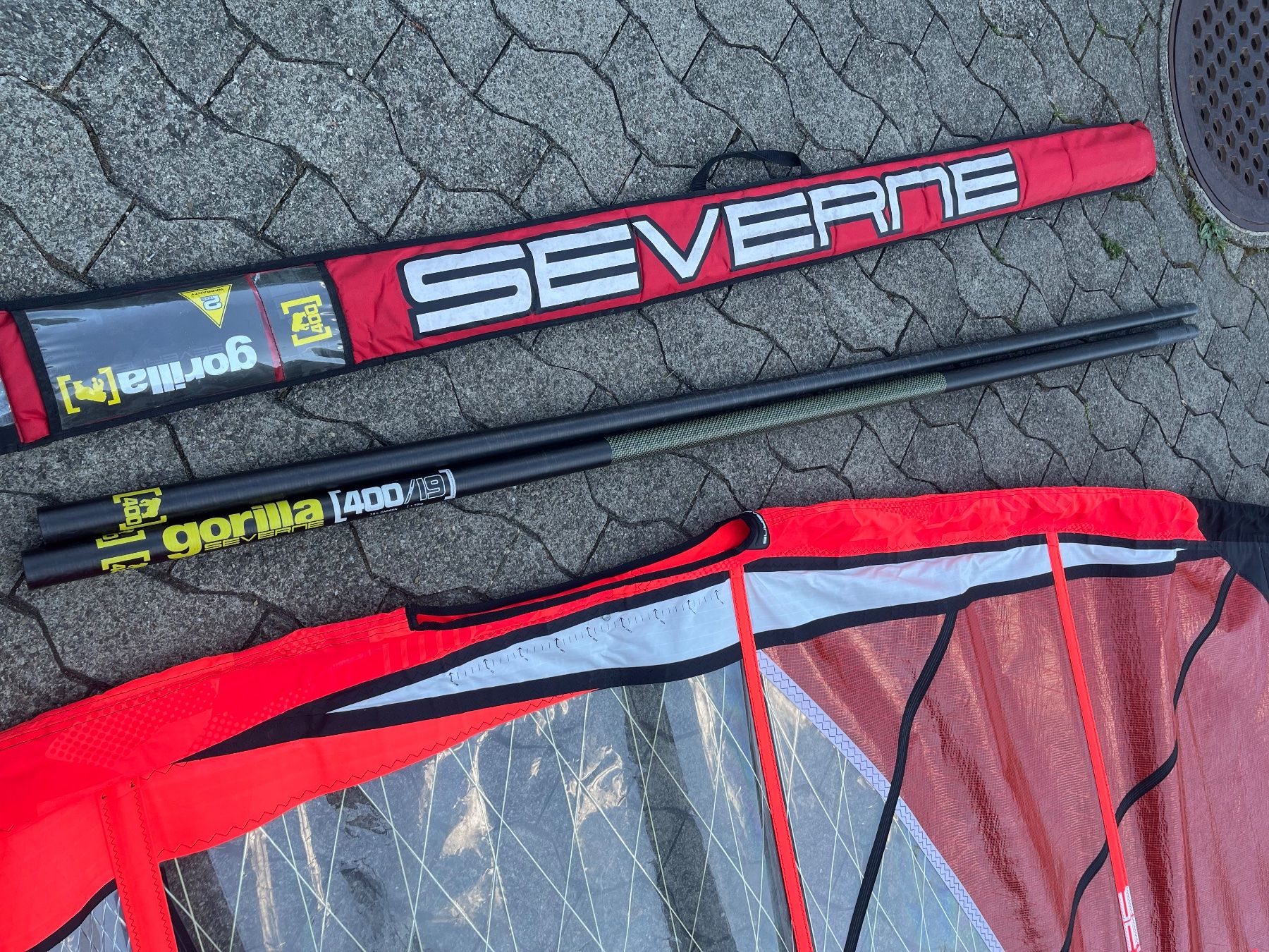 Surf: Severne-Segel Blade 5,5 u. Severne-Mast Gorilla – Usato da Zürich venduto da windbart 4