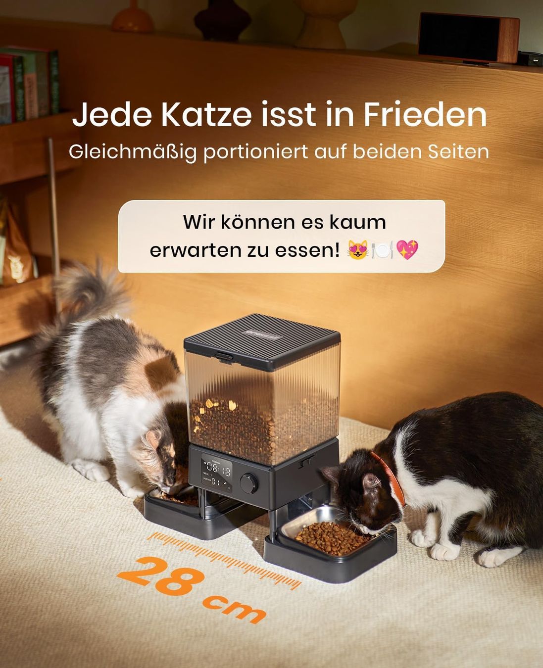 Futter: Futterautomat Katze 2 Näpfe automatisch – Neu und originalverpackt aus Basel von EchoPeak 2