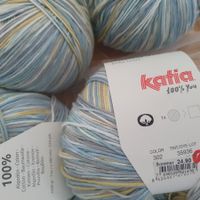 1Kn. Katia MIMOSA Fb. 302-35936 hellblau-grau-gelb-weiss
