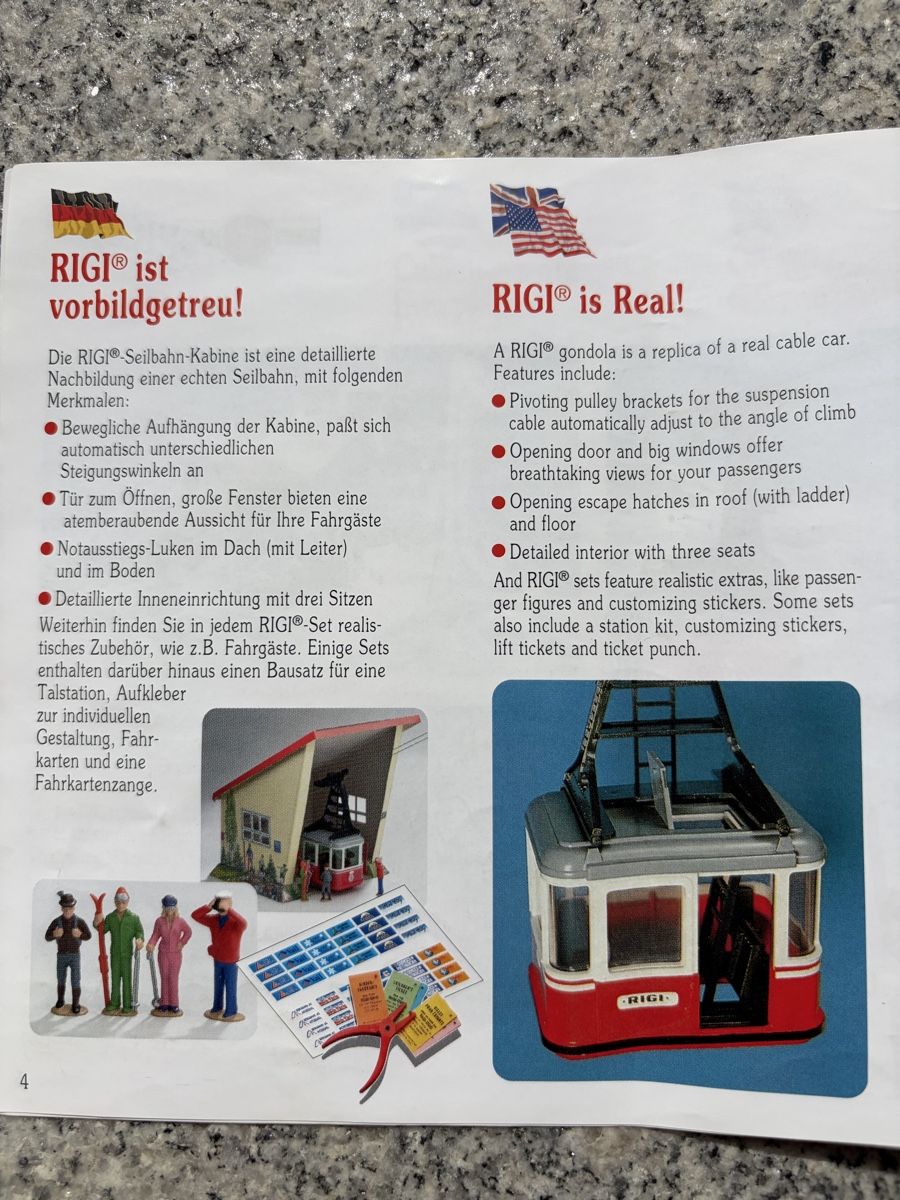 Giocattoli: Spielzeug Seilbahn Rigi Duo – Usato da Rotkreuz venduto da Once0 5